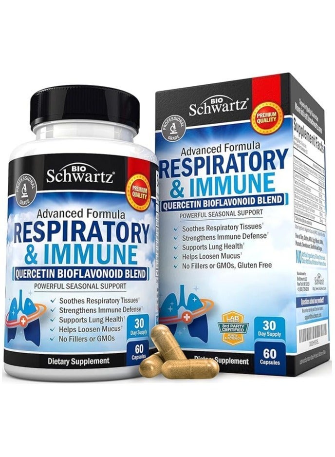 BioSchwartz Advanced Formula Respiratory & Immune, Quercetin Bioflavonoid Blend , 60 Capsules - Image 3