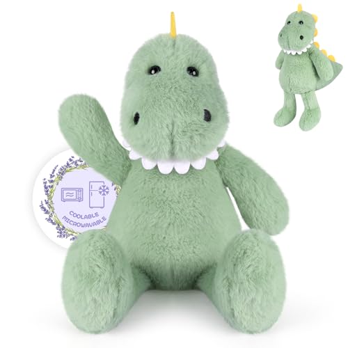SuzziPals Heatable Coolable T rex Plush Microwavable Stuffed Animals Heating Pad for Period DIscomfort Lavender Scented Dinosaur Stuffed Animal for Warm Comfort Plush Toys Gift for Kids - Image 1
