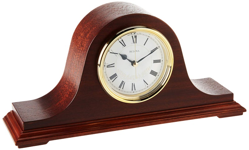 Bulova Bulova B1929 Bulova Annette I Chiming Mantel Clock Model B1929  Classic Mahogany Finish  Westminster Melody on The Hour  Battery Powered I Chiming Clock 