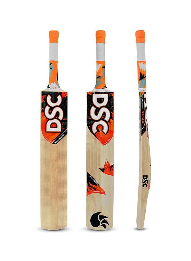 DSC - Wildfire Blaze Kashmir Willow Cricket Bat ( Size: 6, Ball_ type : Tennis Ball, Playing Style : All-Round ) - Image 1