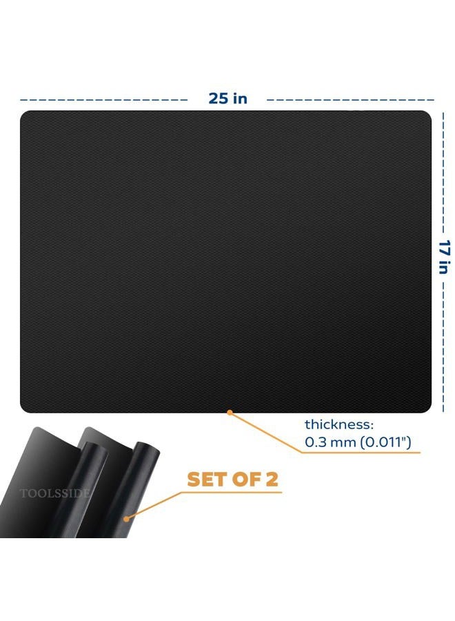 TOOLSSIDE 100% Non-Stick Toaster Oven Liner 2 PACK - 11" X 9" Oven Liners for Bottom of Oven, Great Oven Mat, Teflon Liner for Toaster Ovens, Dishwasher Safe, Best Oven Mat for Bottom of Oven - Image 3