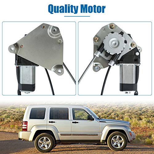 MOJTBE 748-568 Rear Passenger Side Power Window Regulator with Motor Assembly Compatible with 2002-2006 Jeep Liberty, OE Replace 11A536, 11M232, 82626AR, 86879, SK748568, WLA2019, 55360034AA, 55360034AB - Image 3