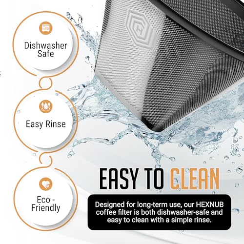 HEXNUB Reusable #4 Coffee Filter for Technivorm Moccamaster KBGV, KBT Coffee Machines, Durable Stainless Steel Mesh Metal Filter - Image 5