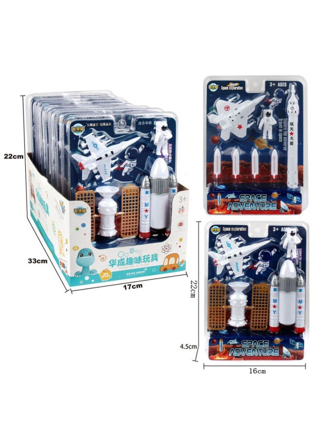 Model Tank Aircraft Shopping Mall Supermarket Supply Boy Rewards Children's Suit Plate Tableware Toys-Color:53880 9 Pieces Starting From 1 Box (1 Price) [aerospace Toy] Hc0088  - Image 1