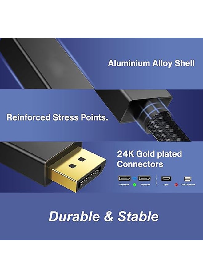 MOWSIL DisplayPort to VGA Adapter, DisplayPort Input to VGA Output Adapter Compatible for Lenovo Dell HP and other Brand Gold-Plated Connectors, Aluminium Shell&Nylon Cable  - Image 4