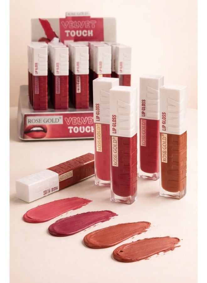 Rose Gold® Velvet Touch Matte Ink Lip Gloss – Long Lasting Highly Pigmented Liquid Matte Lipstick with Velvet Finish – Transfer Resistant Quick Dry Formula – Available in 6 Shades (Single Piece) RG-710 - Image 2