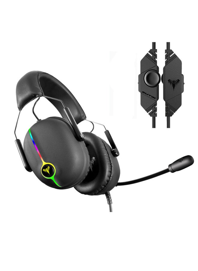 Suti V11 Headset Gaming Headset 7.1 Internet Cafe Headset ENC Noise Reduction Wired Vibration E-Sports Gaming Headset-Color:USB+3.5mm - Image 1