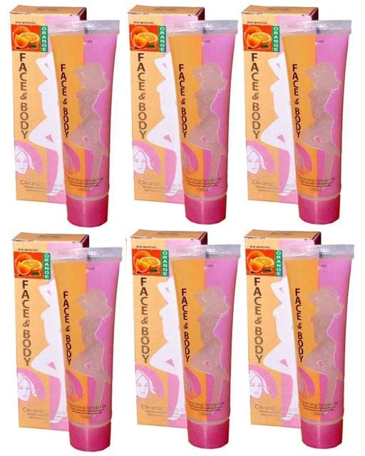 Elecsera Face and Body Cleansing Gel Scrub Pack of 6 100 ml Each Scrub 600 ml - Image 1