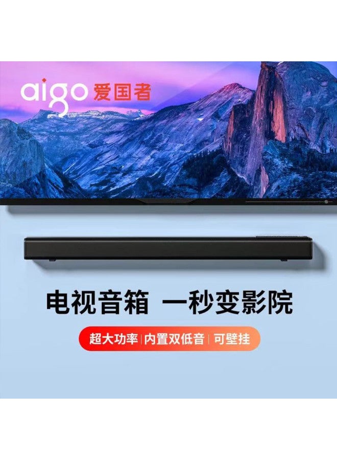 aigo Bluetooth Soundbar Tv Speaker Home Theater Surround Sound Dolby Audio Remote Control Operation Card Slot - Image 3