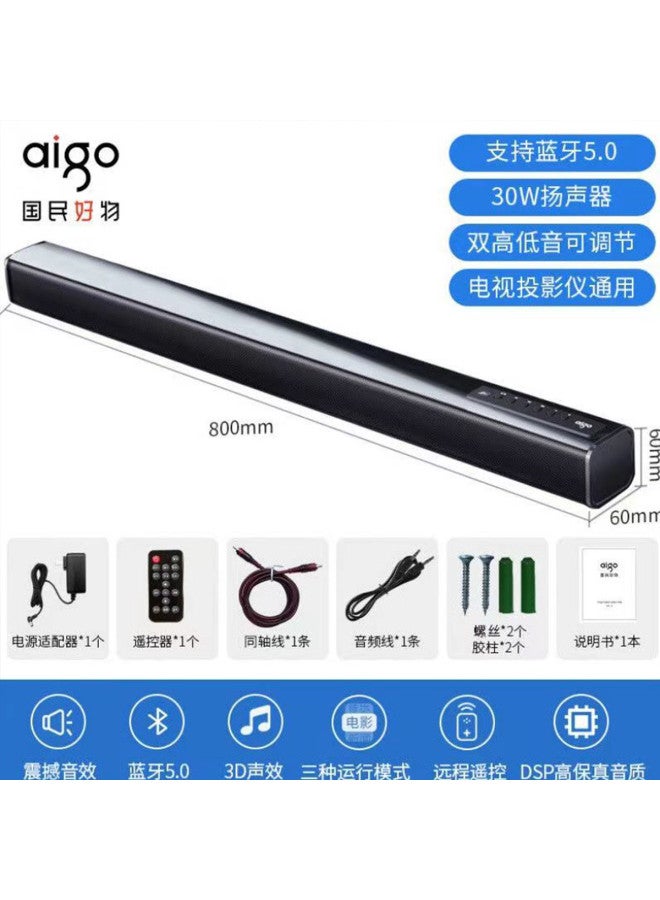 aigo Bluetooth Soundbar Tv Speaker Home Theater Surround Sound Dolby Audio Remote Control Operation Card Slot - Image 4
