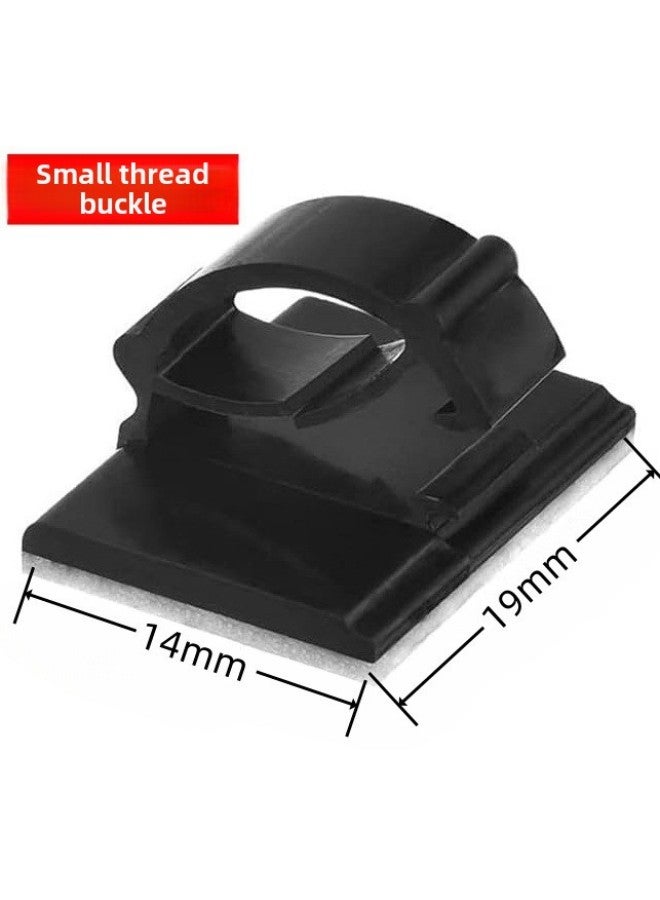 3M Car Adhesive Routing Special Wiring Buckle Wire Finishing Clip Wire Organizer Self-adhesive Wire Buckle Clip-Color:Small Black - Image 1