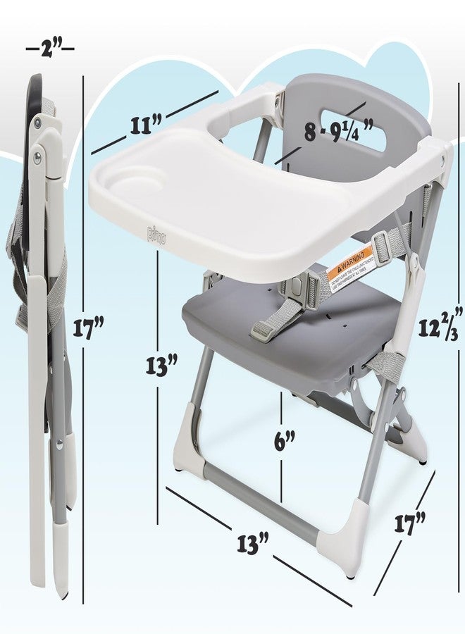 PrimoBaby SproutSeat Booster Seat for Kitchen Chair - Portable Folding Design, Travel Baby Beach Essentials, with 3-Point Safety Harness, Adjustable Tray, Dishwasher Safe Tray, Baby Floor Seat - Image 5