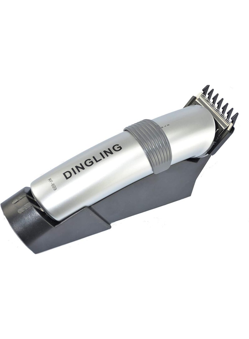 دينجلينج ماكينة قص الشعر الكهربائية الاحترافية، ماكينة تشذيب الشعر للرجال باللون الفضي - Image 1