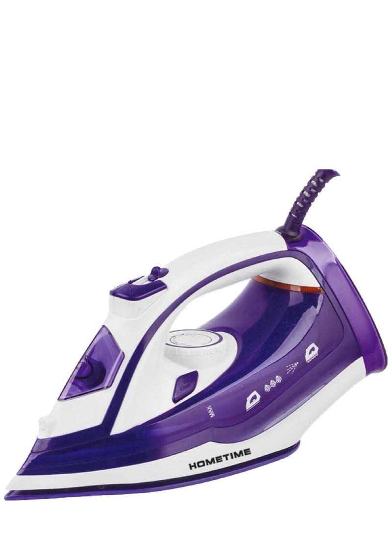 Wtrtr HOMETIME 2200W Steam Iron,Ceramic Coated Sole plate,1 Years Warranty.2059-P (Purple)  - Image 1