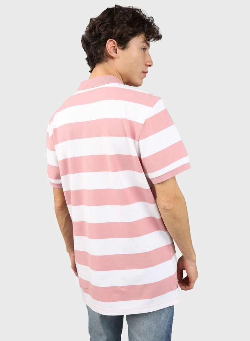 امريكان ايجل Stripe Detail Collar Polo Shirt