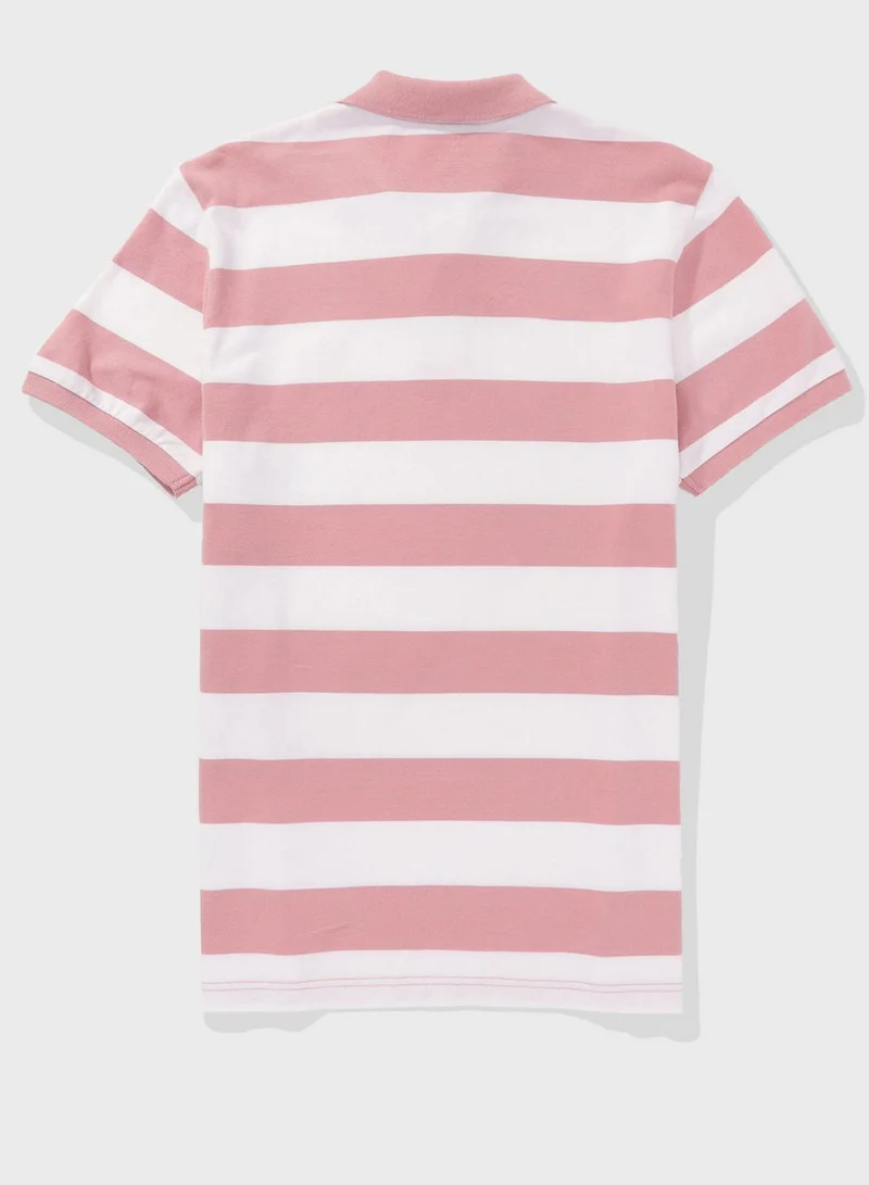 امريكان ايجل Stripe Detail Collar Polo Shirt