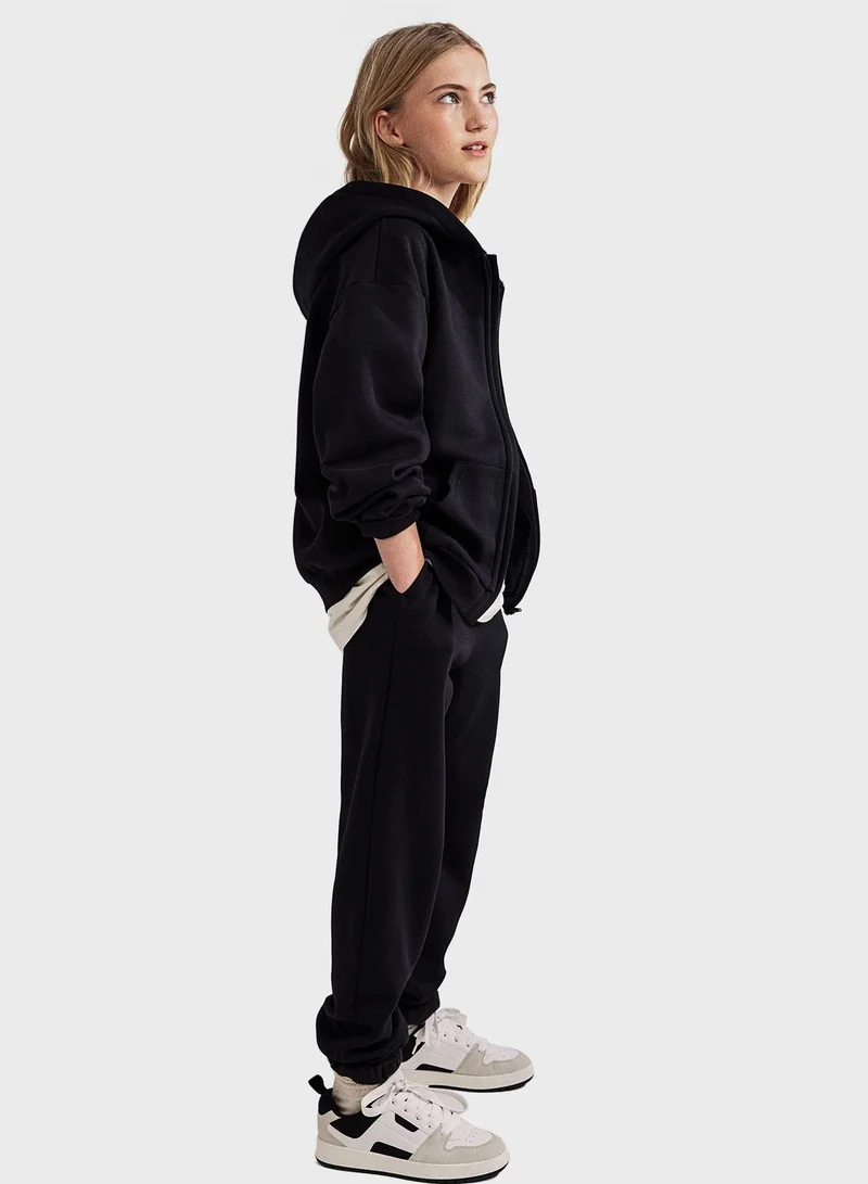 H&M Youth Essential Zip Through Hoodie