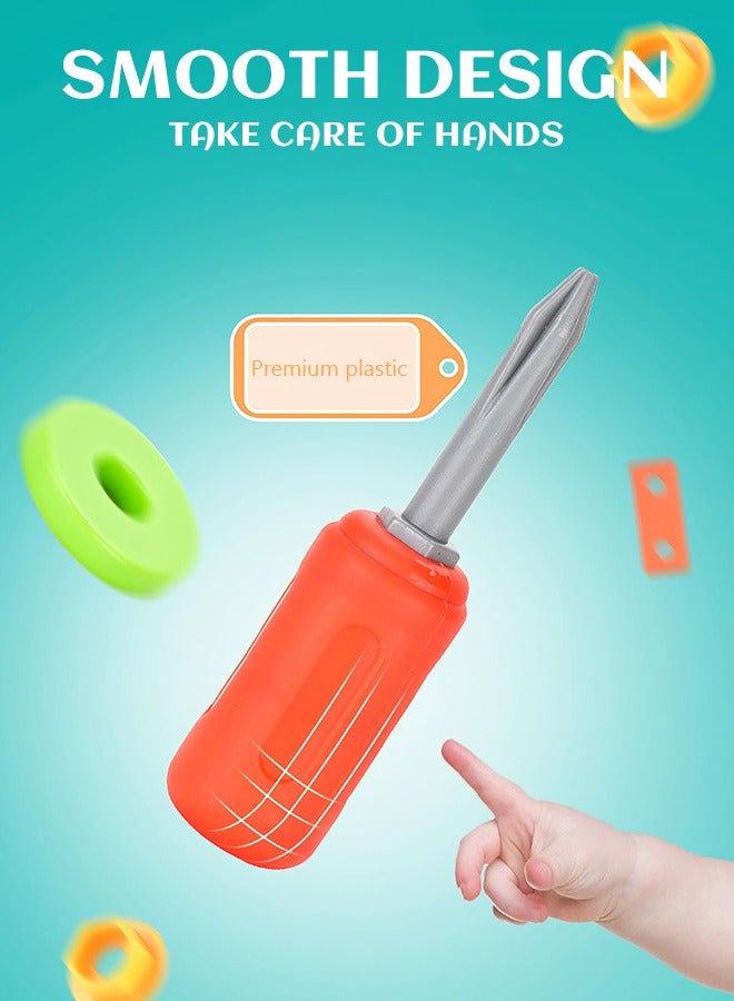 GROIC 72 Pieces Kids Assembling Tools Set Box Construction Accessories Pretend Toys Building Blocks Educational Toys with Carry Case - Image 4