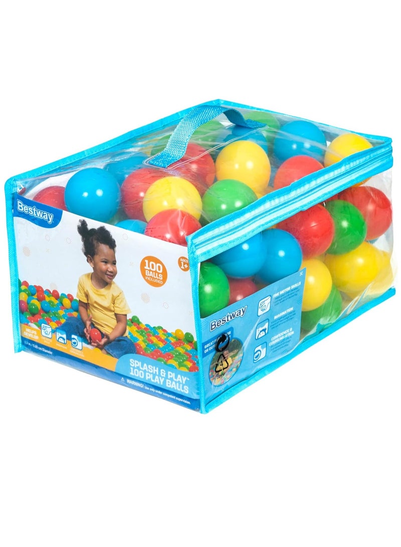 Bestway Splash & Play Ball Pit Balls 5.85cm 100pcs - Image 1