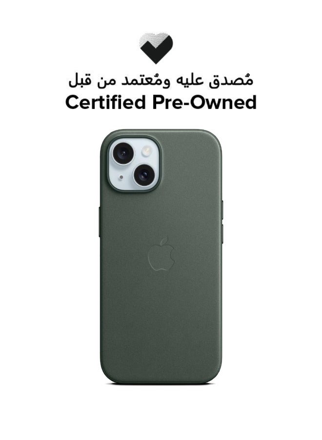 Apple Certified Pre Owned - iPhone 15 FineWoven Case with MagSafe - Evergreen - Image 1