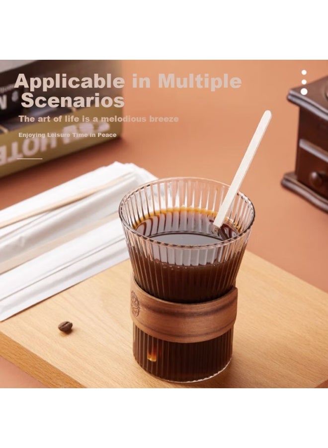 Star Square Xingfang Stirring Rod, 14Cm Wooden Disposable Coffee Stirrer, Portable Individual Packaging, 500 Pieces - Image 4