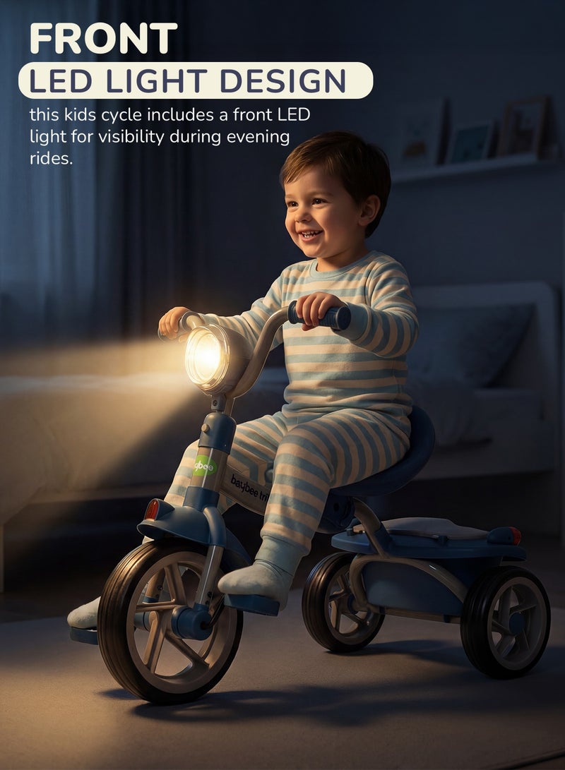 Baybee Flyer Tricycle for Kids Toddler Foldable Tricycle with Back Stroge & Head light for 2 to 5 Years Boys and Girls Kids Trike - Image 4