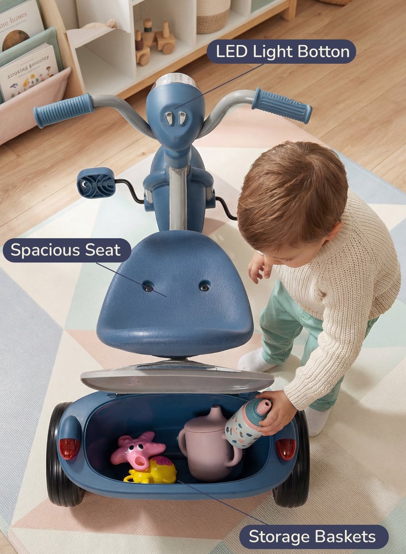 Baybee Flyer Tricycle for Kids Toddler Foldable Tricycle with Back Stroge & Head light for 2 to 5 Years Boys and Girls Kids Trike - Image 3