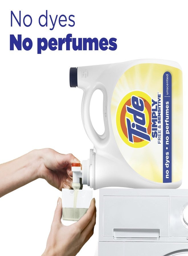 Tide Simply Liquid Laundry Detergent, Free & Sensitive, 89 Loads, 117 oz, Tide Liquid Laundry Detergent, Laundry Soap - Image 3