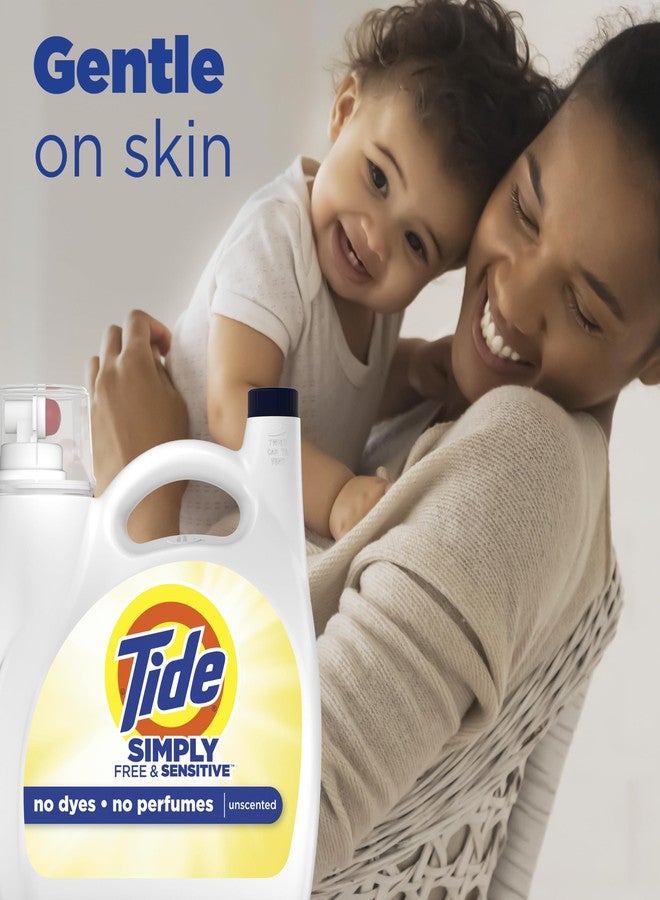 Tide Simply Liquid Laundry Detergent, Free & Sensitive, 89 Loads, 117 oz, Tide Liquid Laundry Detergent, Laundry Soap - Image 2