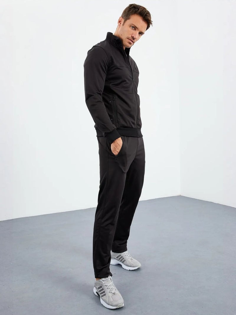 TOMMYLIFE TOMMY Men's Scuba Knit Active Set With Zipper Collar - Image 1