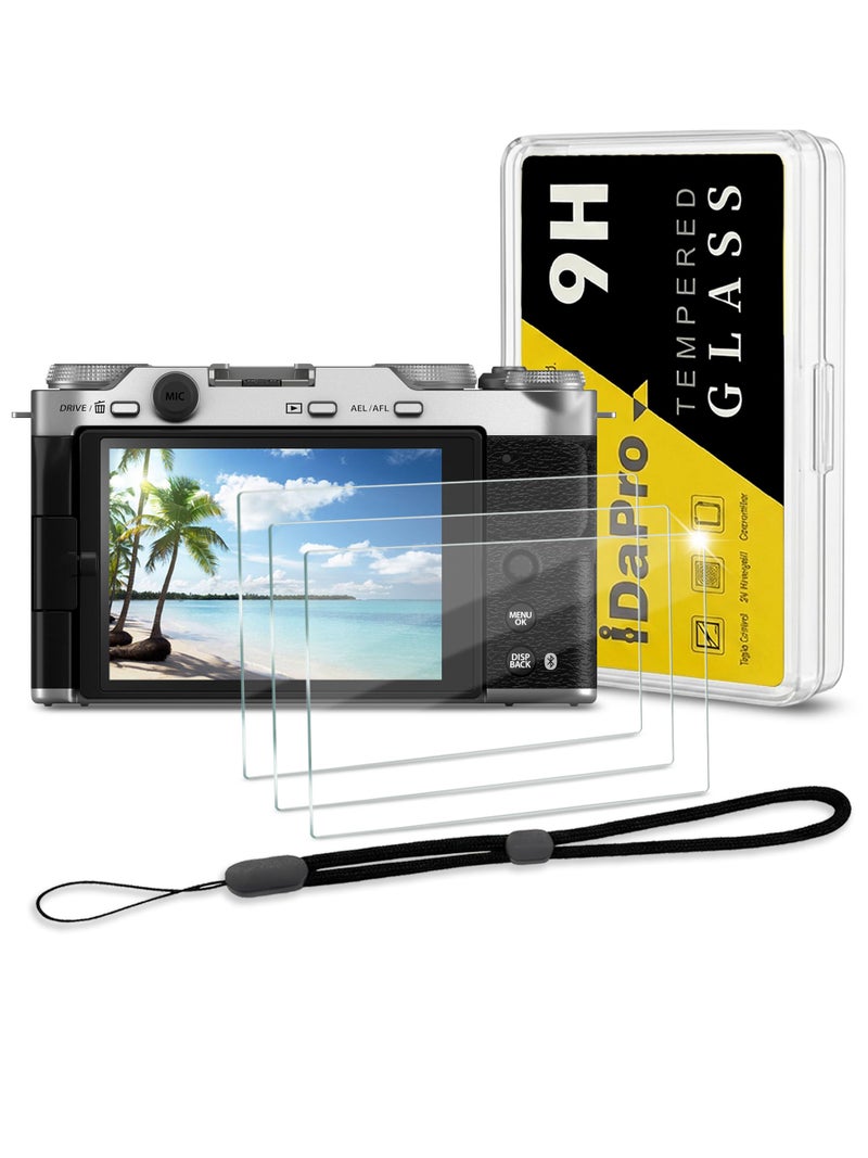 iDaPro XM5 Screen Protector for Fujifilm XM5Fuji XM5 3Pcs Hand Lanyard 1PcsTempered Glass for XM5AntiScratch9H HardnessAntiBubbleEasy Installation - Image 2