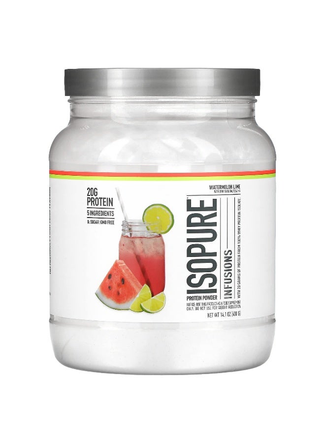 Isopure Isopure, Infusions Protein Powder, Watermelon Lime, 14.1 oz (400 g) - Image 1