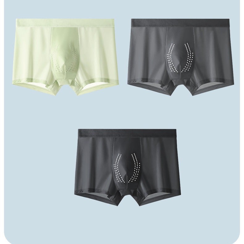 Men'S Underwear Men'S Ice Silk Summer Thin Graphene Gear Sports Boxer Shorts Breathable Non-Marking Boxer Shorts - Image 3