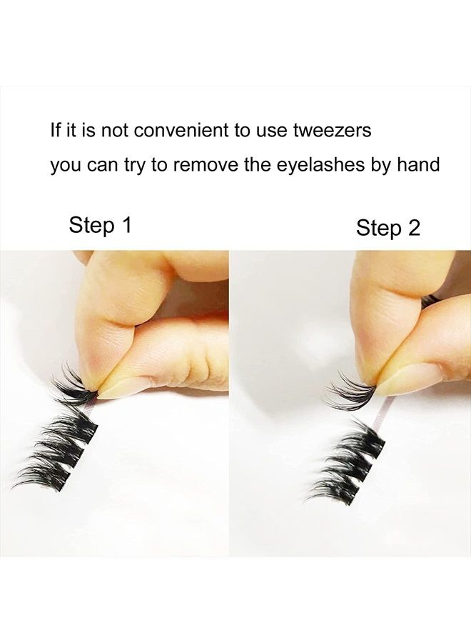 Dedila Large Pack 8-20mm to Choose D Curl Cluster Eyelash Extensions D Curl Wide Stem Individual False Eyelashes Dramatic Volume Eye Lashes Set Home DIY Lashes (14mm) - Image 2