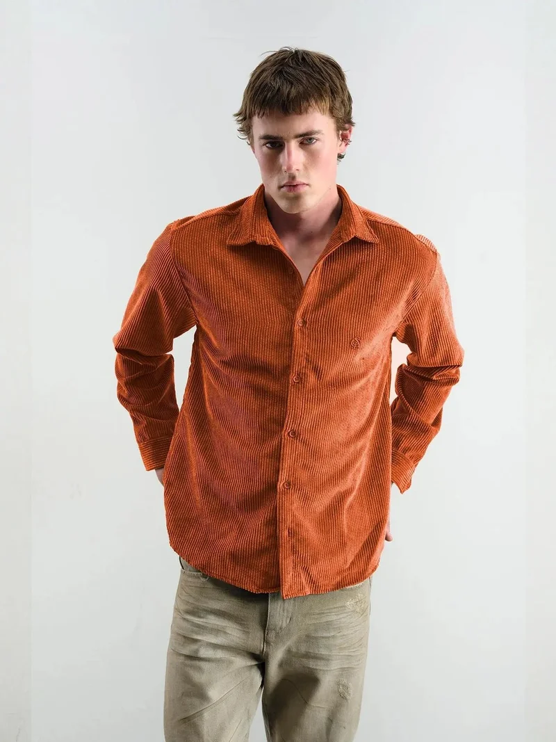 GIESTO Oversized Velvet Shirt