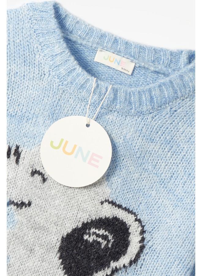 June Baby Boy Patterned Sweater Navy - Image 4