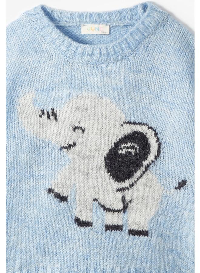 June Baby Boy Patterned Sweater Navy - Image 3