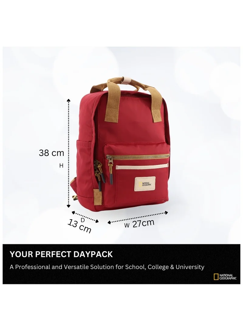 National Geographic 15 National Geographic LEGEND Large Backpack Red For Men And Women, Durable Water Resistant Padded Laptop Casual Maroon Daypack, Bag For School College Office Leisure Outdoor Travel  | Best Price UAE