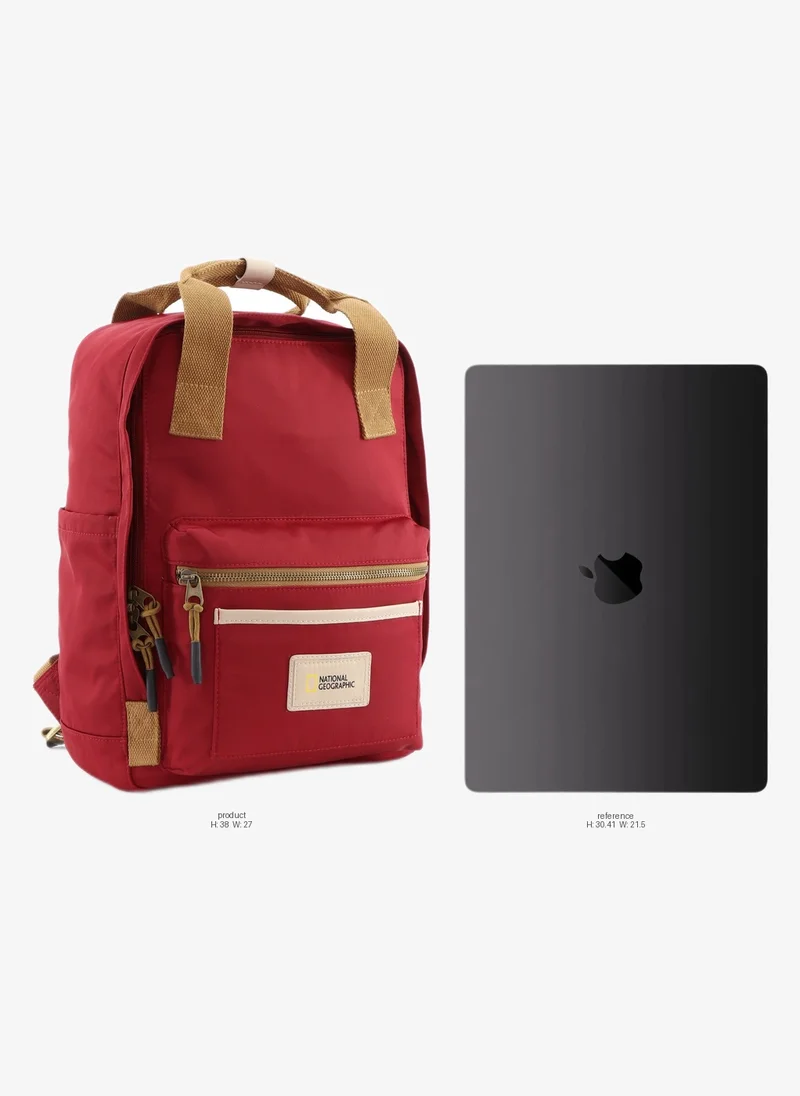 NATIONAL GEOGRAPHIC National Geographic LEGEND Large Backpack Red For Men And Women, Durable Water Resistant Padded Laptop Casual Maroon Daypack, Bag For School College Office Leisure Outdoor Travel