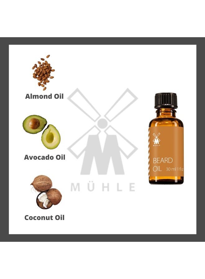 M MÜHLE زيت اللحية، 30 مل | عطر البرغموت الطازج وخشب الأرز | بلسم طبيعي للعناية باللحية وترطيبها | مثالي للاستخدام اليومي | زيت لحية فاخر للرجال - Image 2