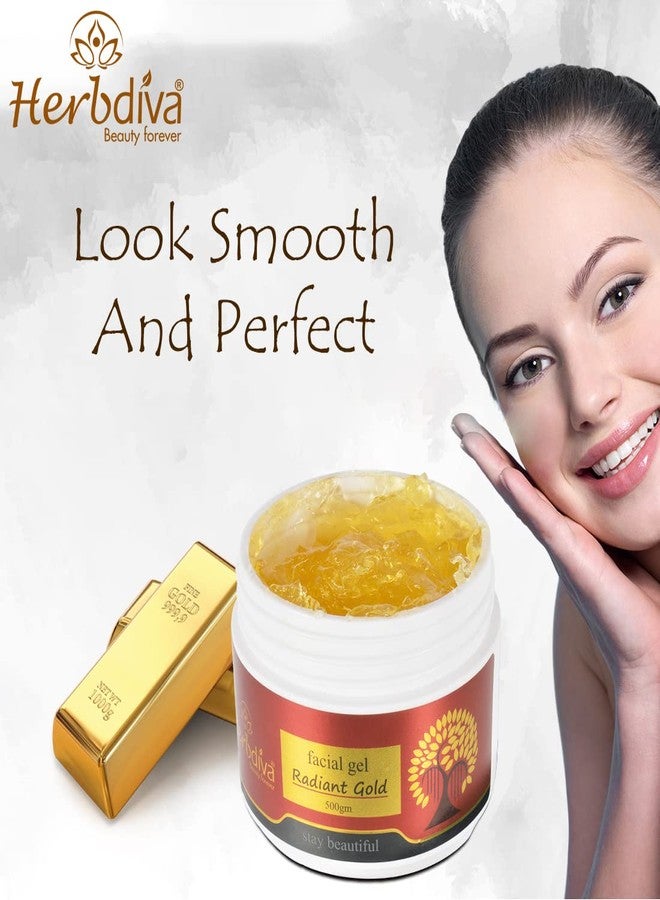 هيربيفا جل هيربديفا راديانت جولد للوجه 500 غرام | لبشرة ناعمة، مغذية، ومرطبة | مضاد للاسمرار، والبقع الداكنة، ويغذي البشرة - Image 4