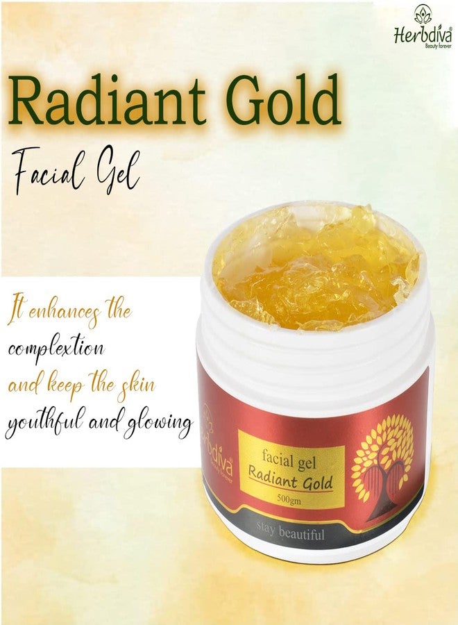 هيربيفا جل هيربديفا راديانت جولد للوجه 500 غرام | لبشرة ناعمة، مغذية، ومرطبة | مضاد للاسمرار، والبقع الداكنة، ويغذي البشرة - Image 2