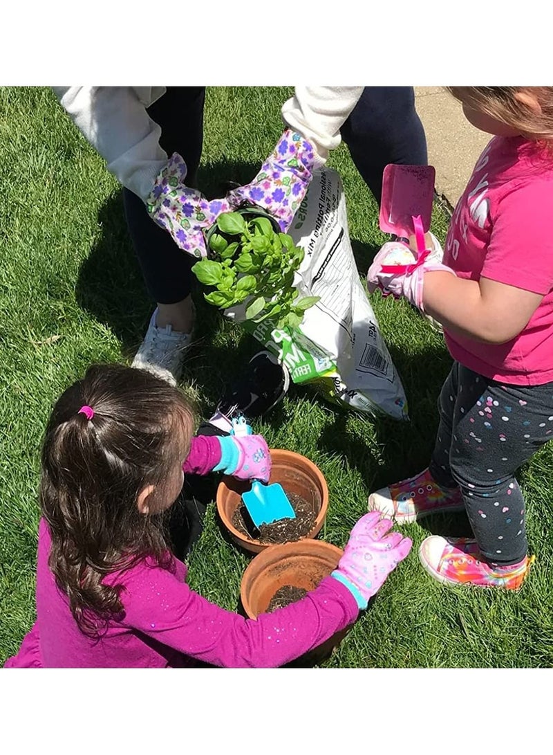 SYOSI 4 Pcs Mini Toddler Garden Tools Toy Includes Metal Shovel Trowel Children Beach Sandbox Toy for Soil Planting Digging Transplanting - Image 3