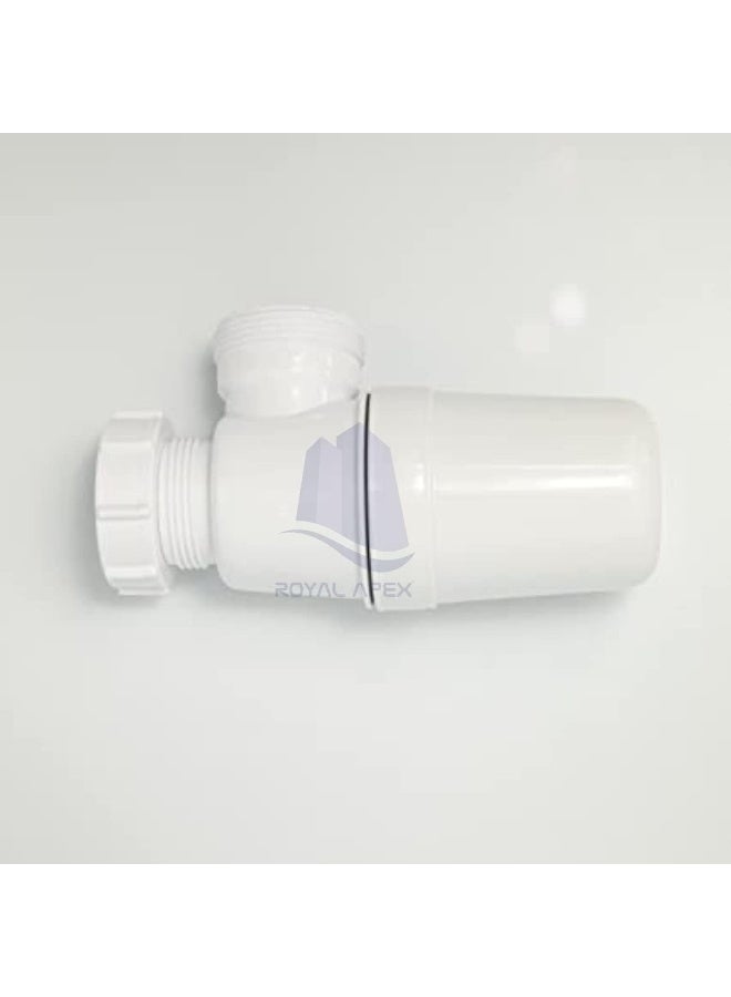 Royal Apex Pvc Bathroom Basin Sink Bottle Trap Waste Pipe 1 1/4 Inch Slip Inlet Drain Tube Kit-White - Image 4