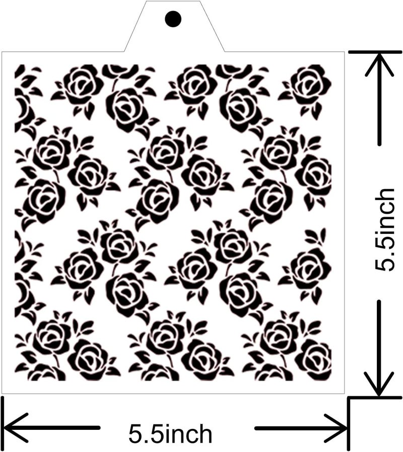 NEGEMEL Stencil Genie 16 Pcs 5.5x5.5in Baking Stencils for Royal Icing, Airbrush; Sugar Cookies; Craft Painting - Image 2