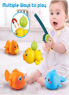 DWI Dowellin Bath Toys Magnetic Fishing Games Baby Bath Toys, Wind-up Swimming Fish Duck Whale Toys Floating Pool Bathtub Water Toys for Toddlers Kids Infant Age 18 Months and up Girl Boy - pzsku/Z632ACDF570F2C7832DB3Z/45/_/1686915407/1fd20d74-0adb-4c88-8258-340c3d546ec2