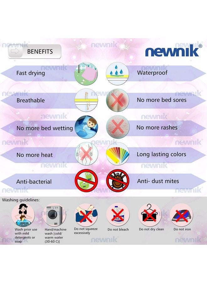 Newnik - Baby Mat Waterproof Dry Sheet;Reusable Absorbent Sheets;Underpads (Size: 70Cm X 100Cm) Navy Blue Medium - Image 1