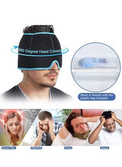 SYOSI Migraine Relief Cap Form Fitting Gel Ice Headache Cold Therapy Cap/Migraine Head Wrap Pack Mask, Compress for Migraines or Puffy Eyes, Tension  - Image 3