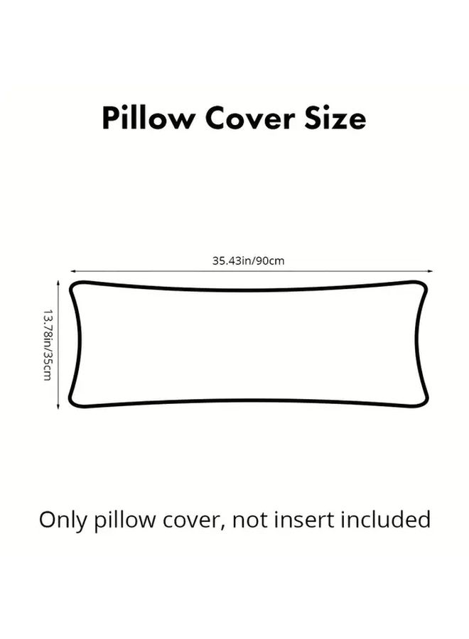 Yellow Chenille Sofa Cushion Cover 35x14 Inch Zipper Closure Machine Washable - Image 3