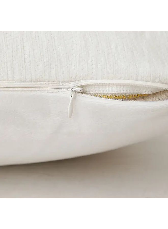 Yellow Chenille Sofa Cushion Cover 35x14 Inch Zipper Closure Machine Washable - Image 4
